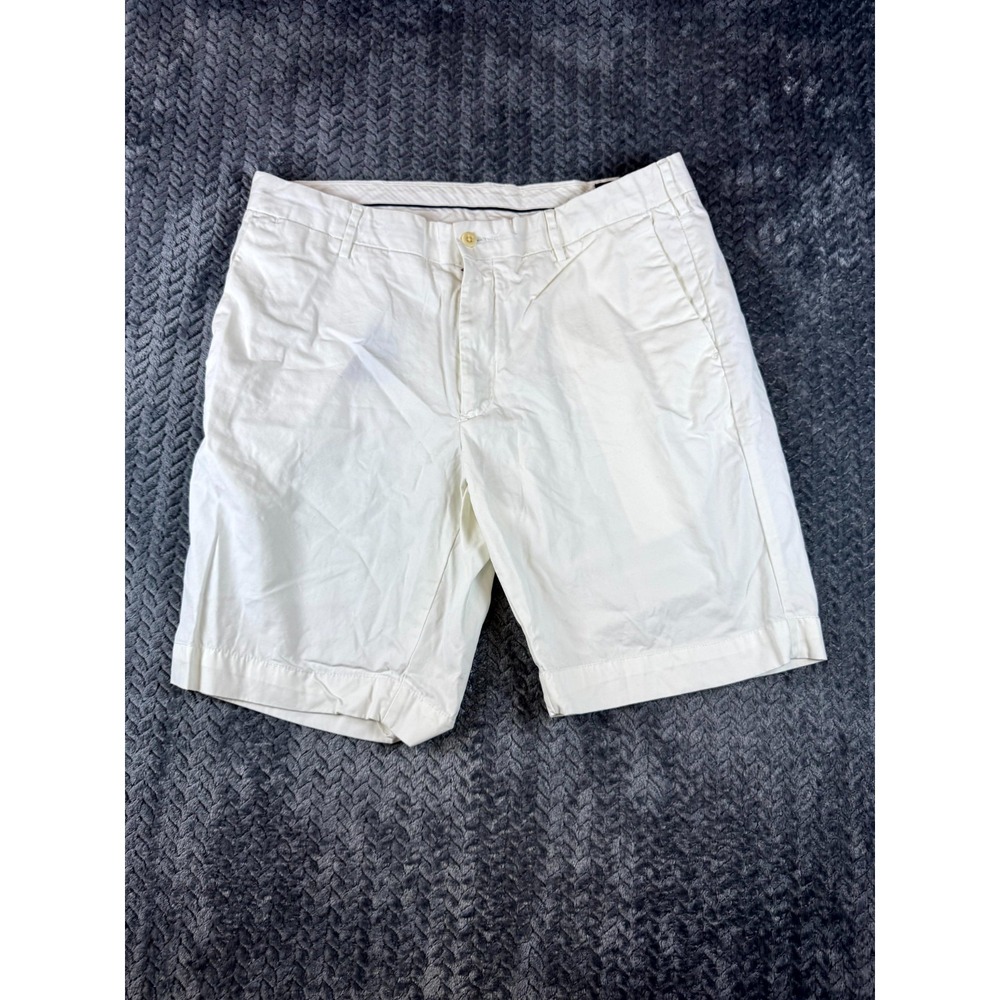 Polo Ralph Lauren Classic Fit Chino Shorts Mens 35 White Flat Front Authentic
